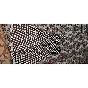 Topdress Size Large Polka Dot Dress Black With White